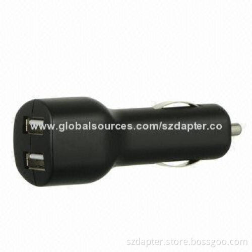 2.1A 2 Ports USB Car Charger with LED Power Light Indication, 2,100mAh Capacity